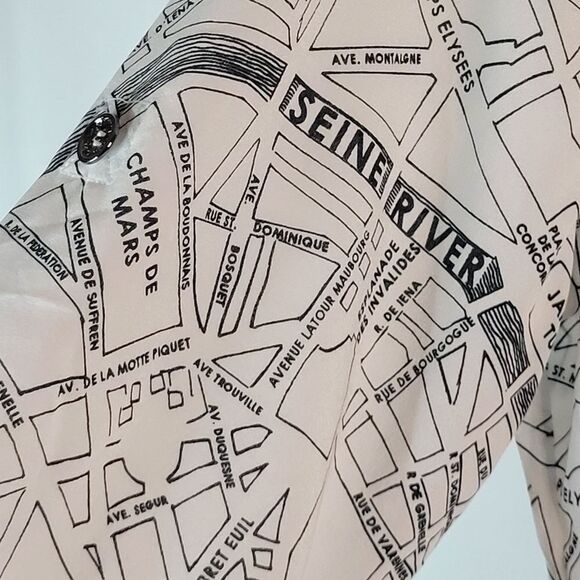 Karl Lagerfeld Paris Street Map Blouse - Picture 10 of 16